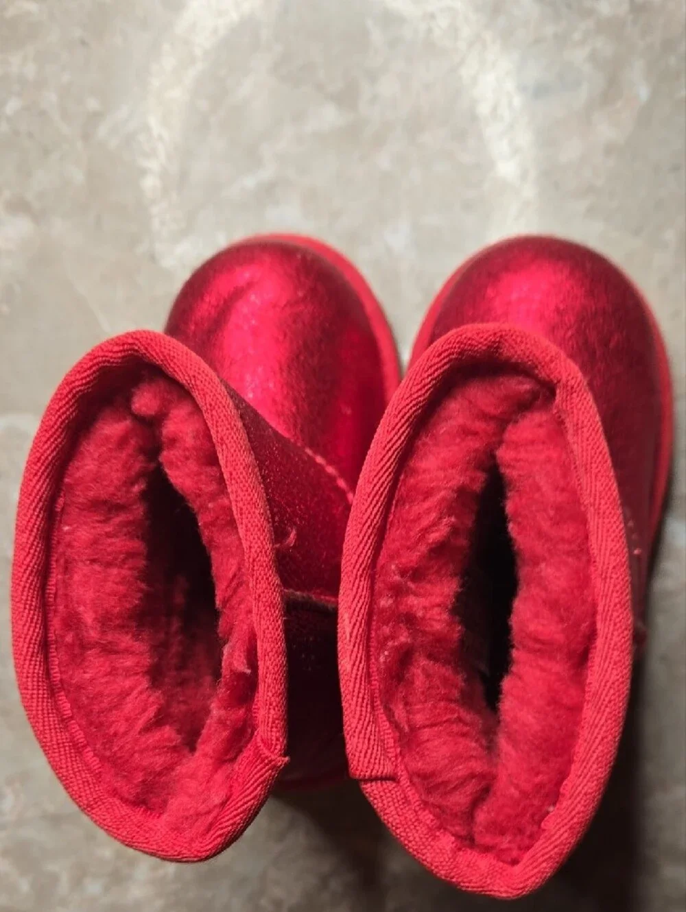 UGG Kids Metallic Red Sparkle Boots